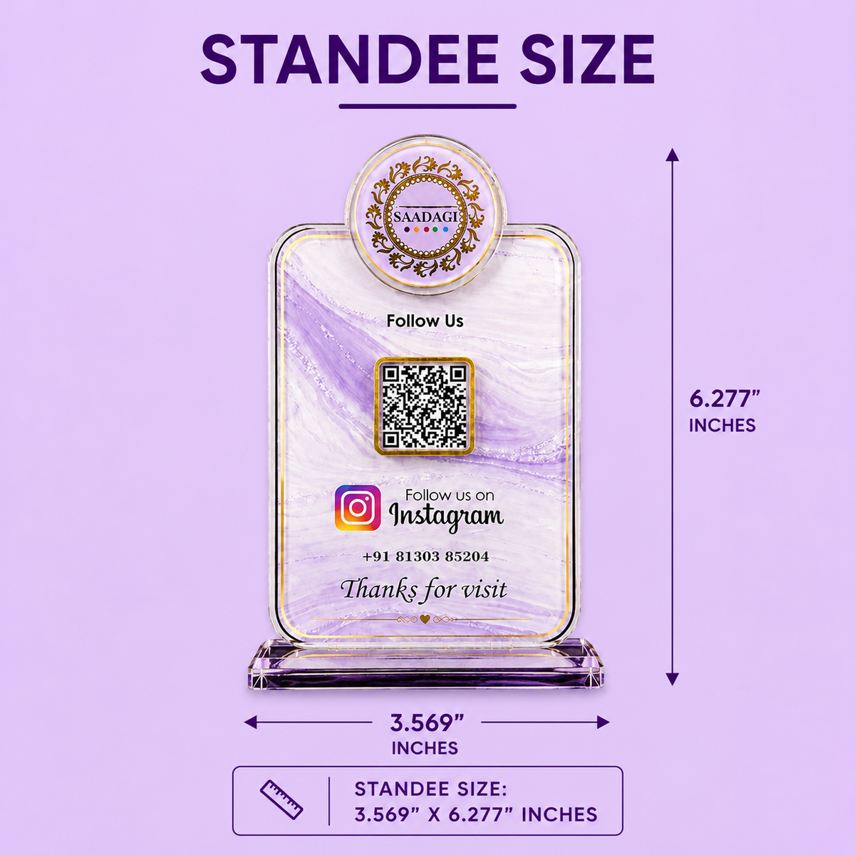 1QR Crystal Standee
