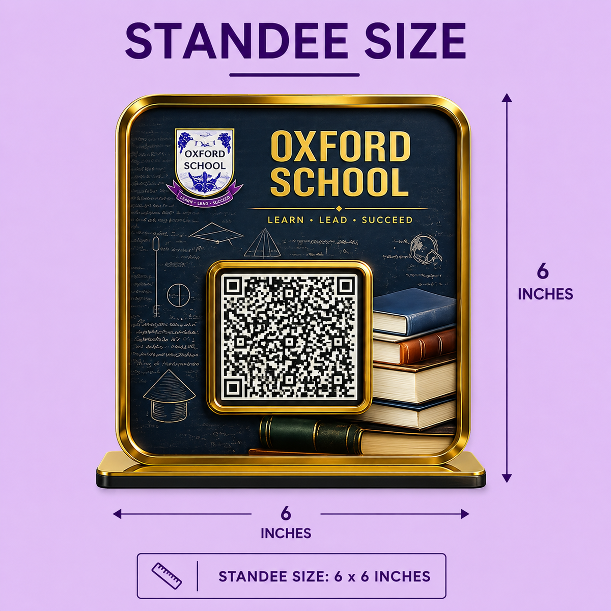 1QR Golden Border Standee
