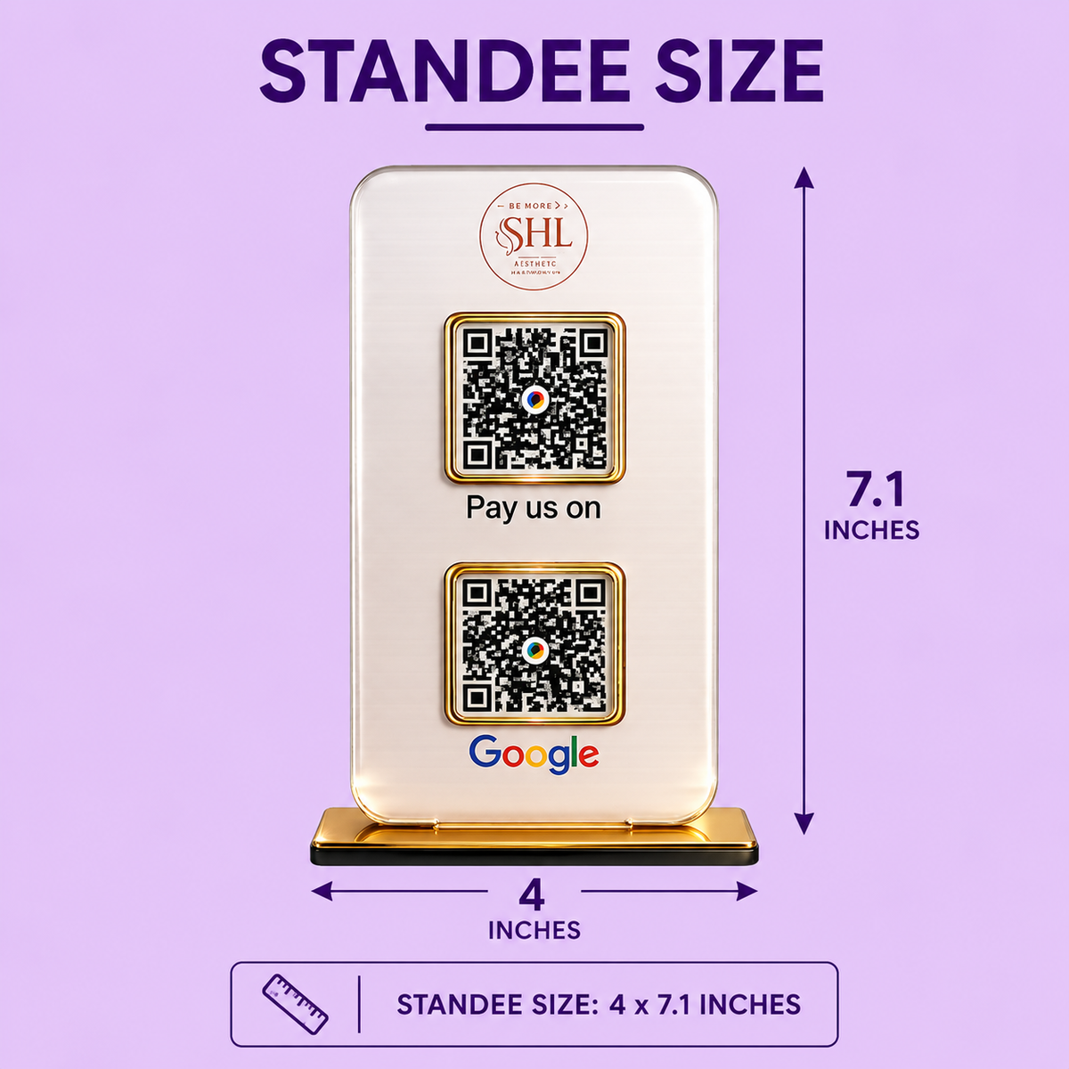 2QR Frosted Standee