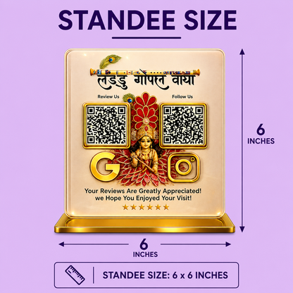 2QR  Printed Standee