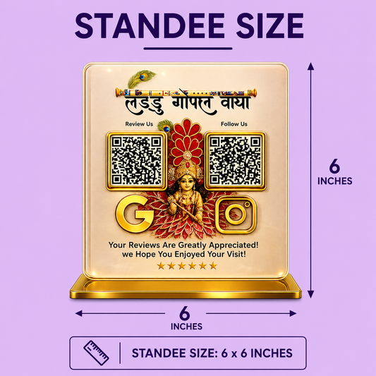 2QR  Printed Standee