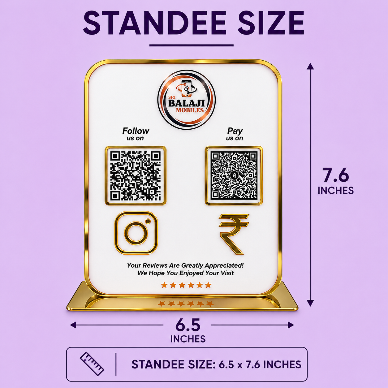 2QR Classic Dual Standee