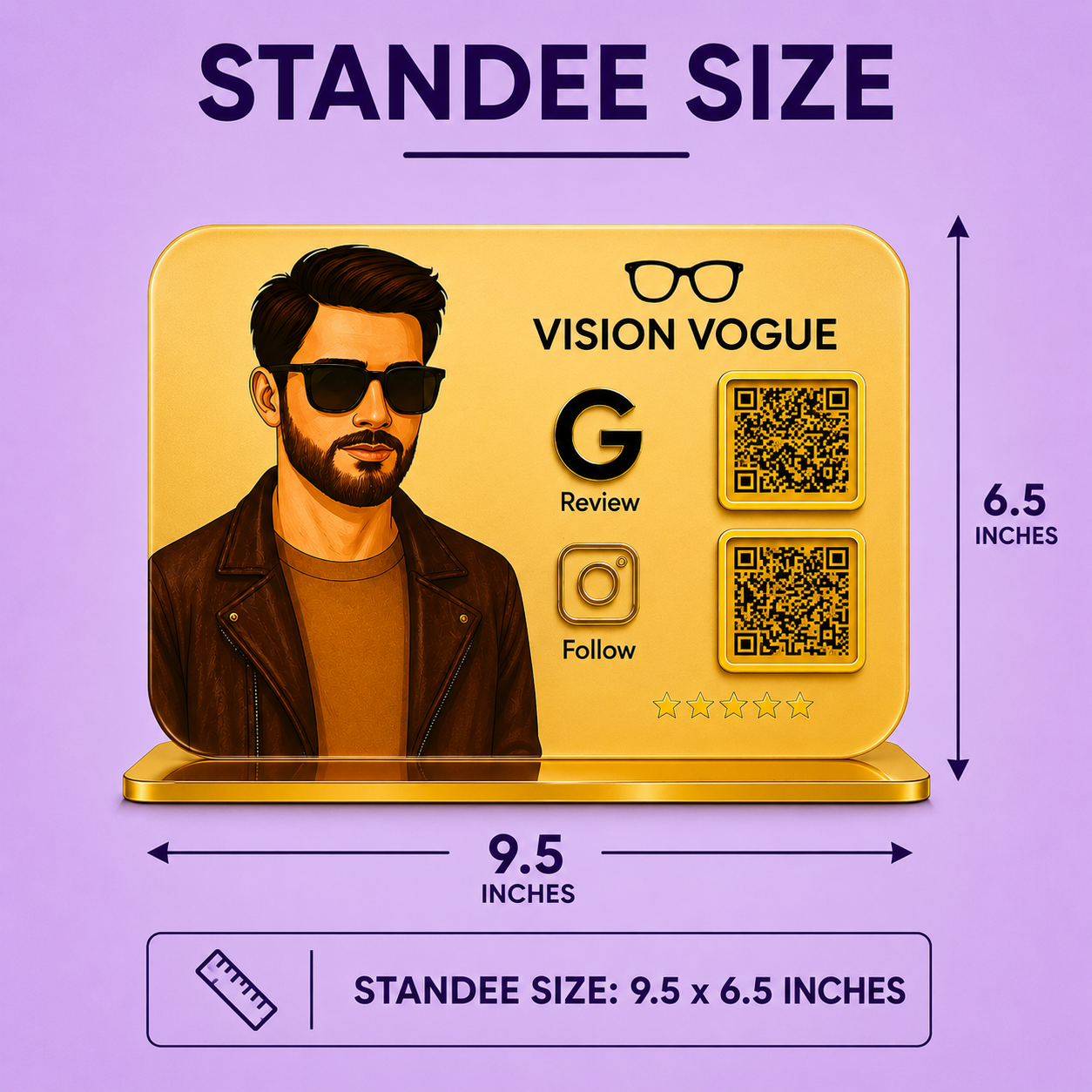 2QR Portrait Standee