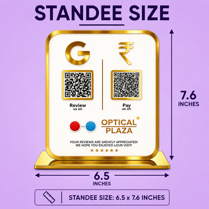 2QR Golden Border Standee