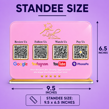 4QR Rose Gold Standee