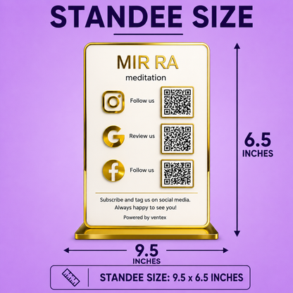 3QR Golden Border Standee