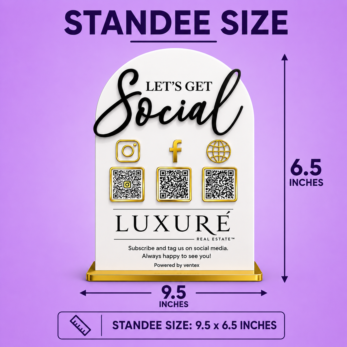 3QR Rounded Arch Standee