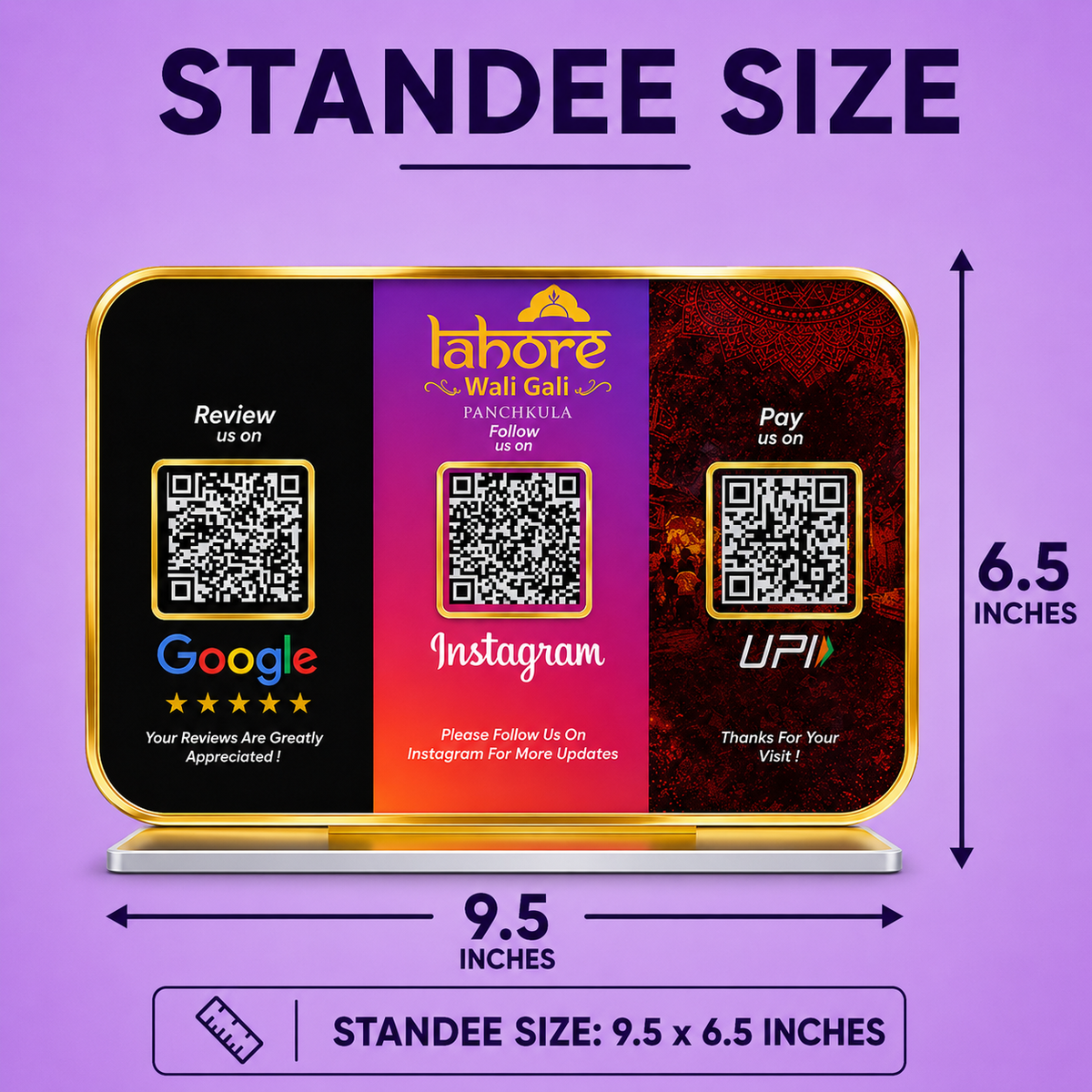 3QR Textured Standee