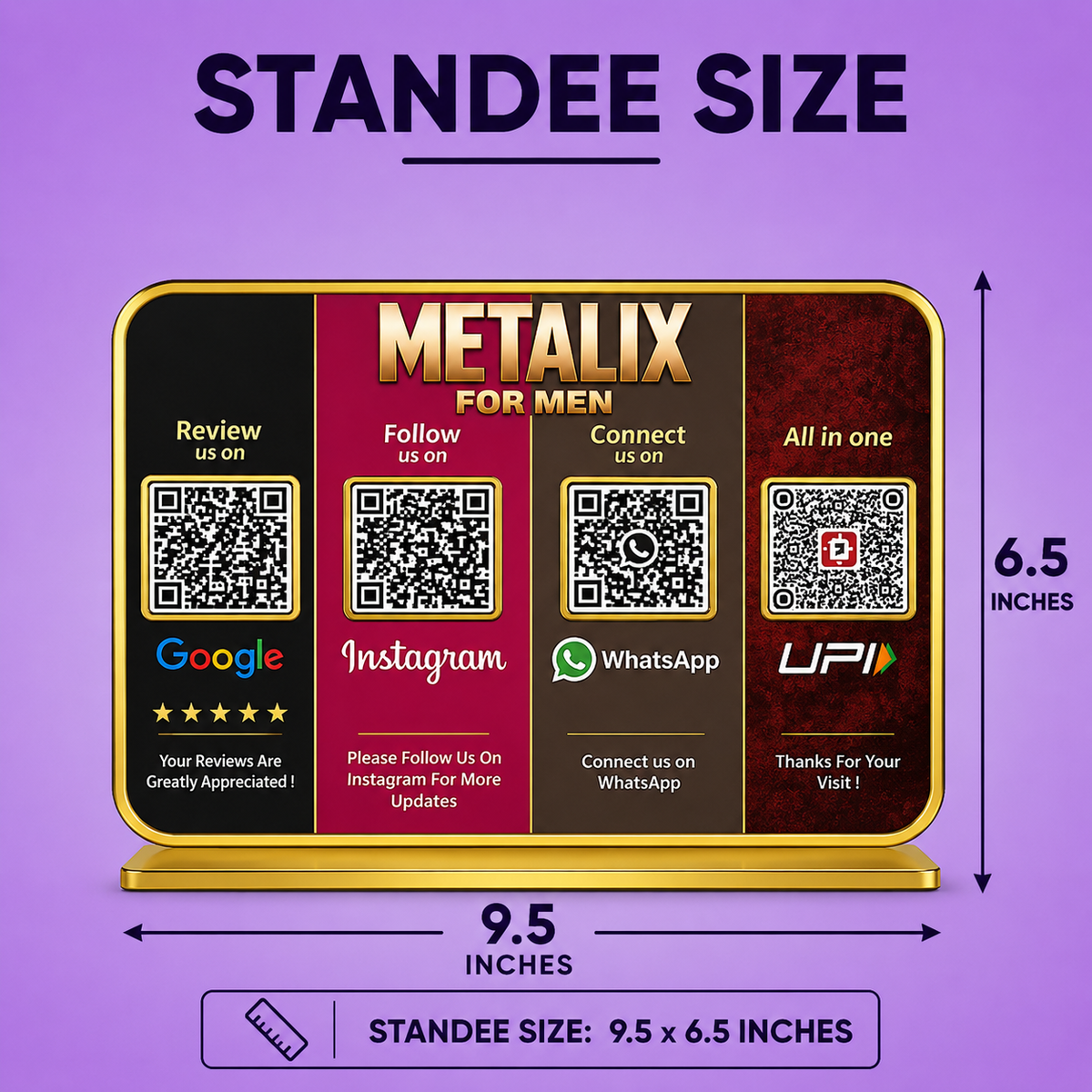 4QR Multiconnect Textured Standee