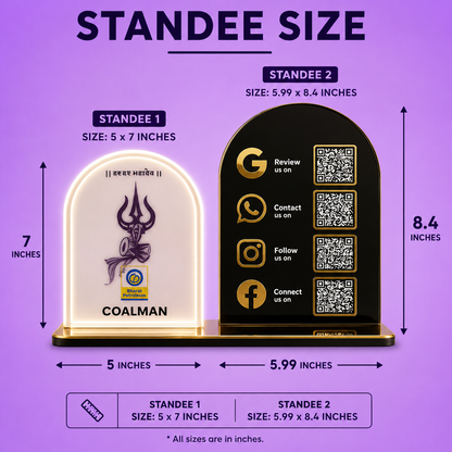 QR Dual Neon Light Standee