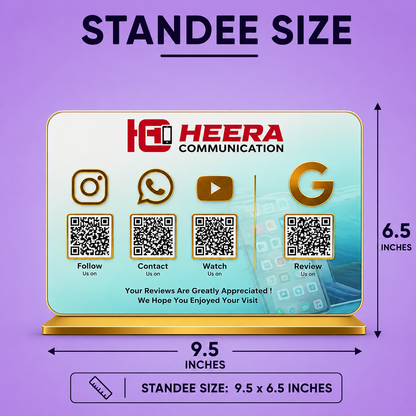 4QR Landscape Printed Standee