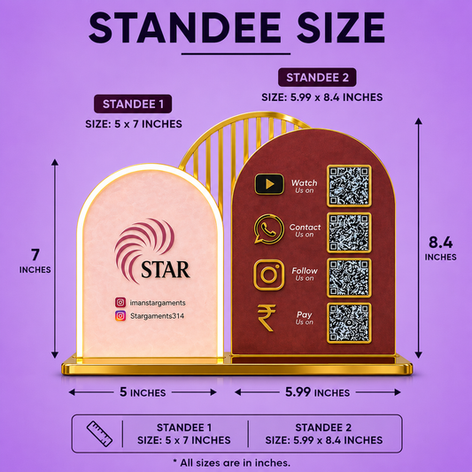 4QR Neon Light Standee