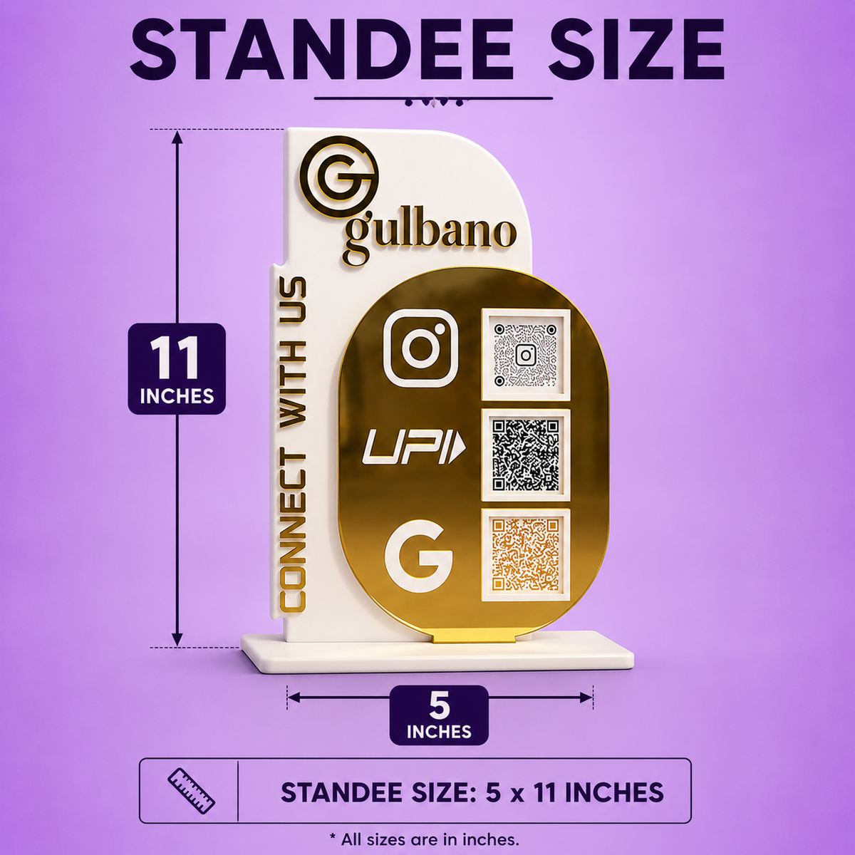 3QR Oval Standee
