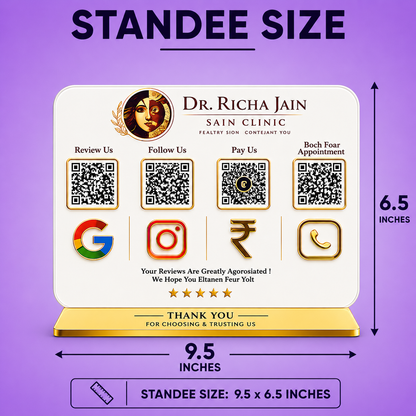 4QR Colored Logo Standee