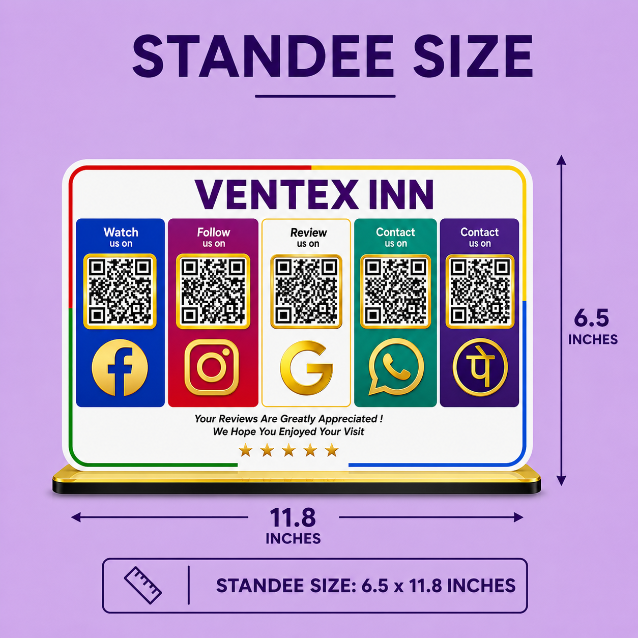 5QR Colored Standee