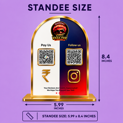 2QR Curved Social Media Edition Standee