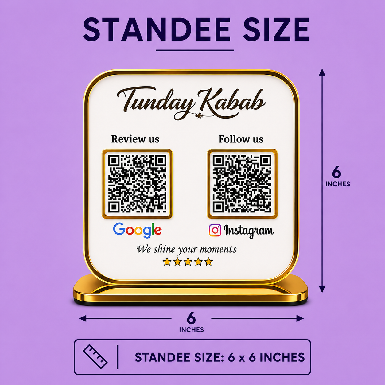 2QR Golden Premium Standee