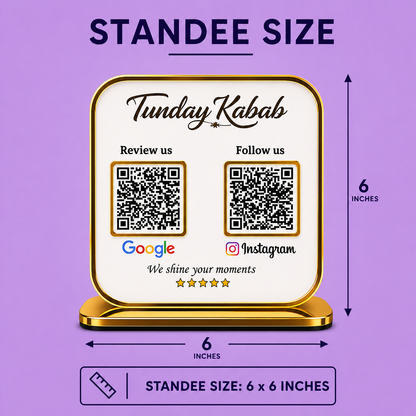 2QR Golden Premium Standee