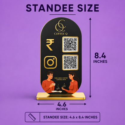 2QR Oval Standee - Coffee Q Edition