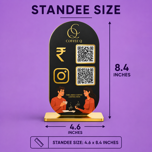 2QR Oval Standee - Coffee Q Edition