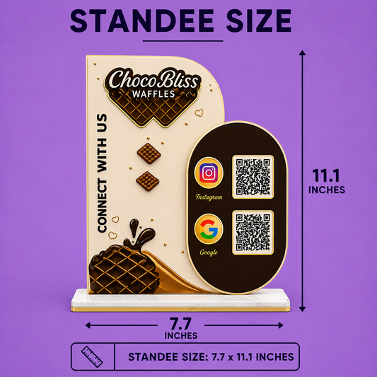 2QR Textured Standee - ChocoBliss Edition