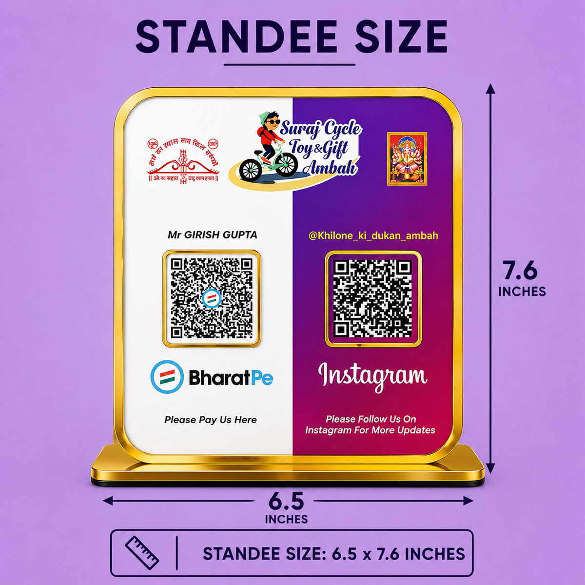 2QR Social Icon Premium Standee