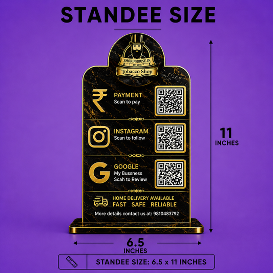 3QR Midnight Luxe Tobacco Standee  Edition