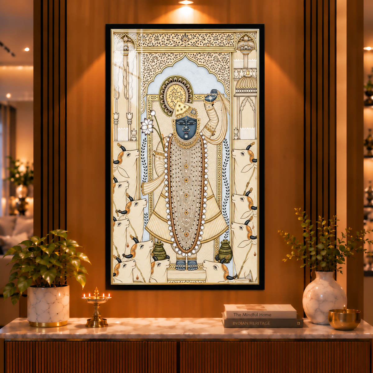 Shrinathji Darshan – Pichwai Cow Wall Art