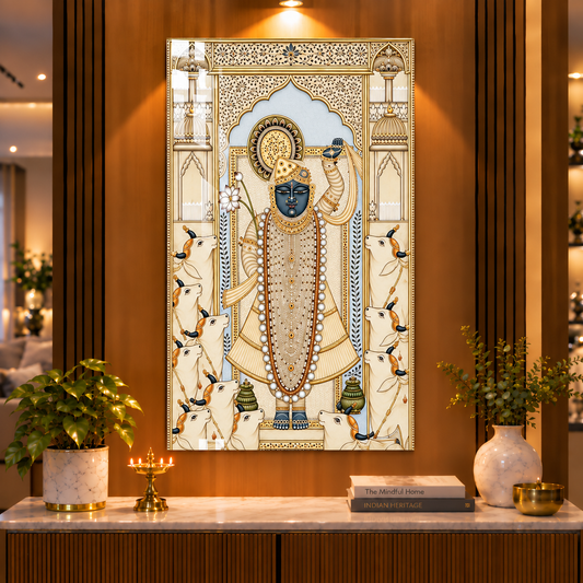 Shrinathji Darshan – Pichwai Cow Wall Art