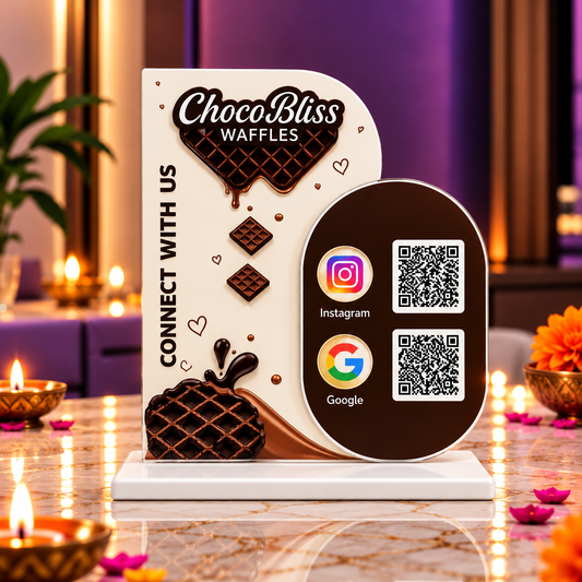 2QR Textured Standee - ChocoBliss Edition