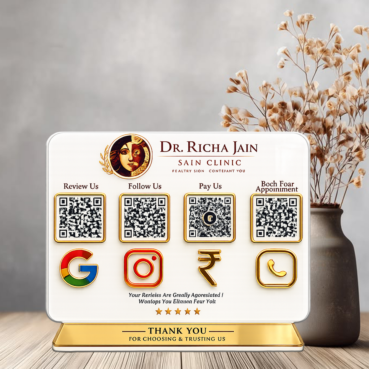 4QR Colured Logo Standee