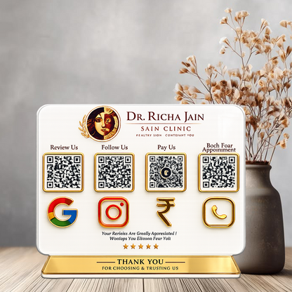 4QR Colured Logo Standee