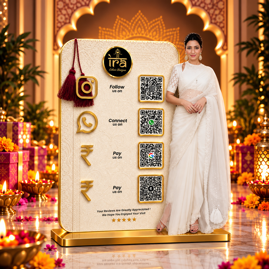 4QR Custom Standee - Saree Shop