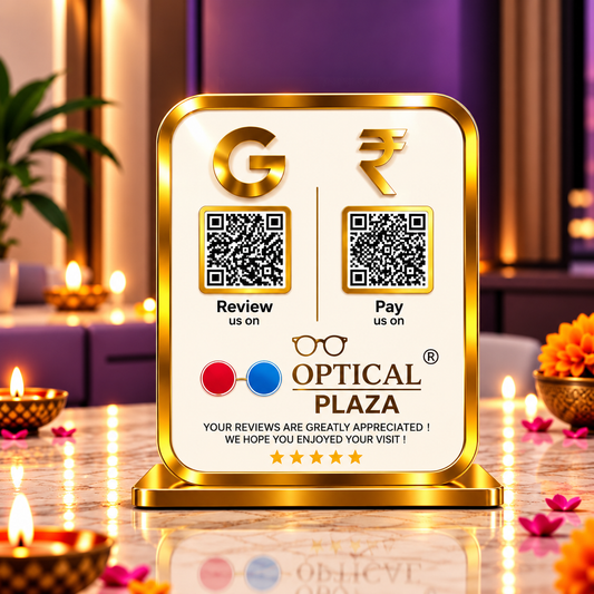 2QR Golden Border Standee