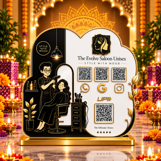 3QR Custom Standee - Salon edition