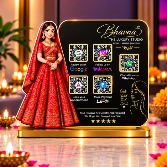 5QR Custom Standee - Makeup Studio