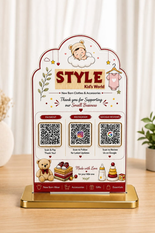 3QR Custom Standee - Kids Clothing Edition