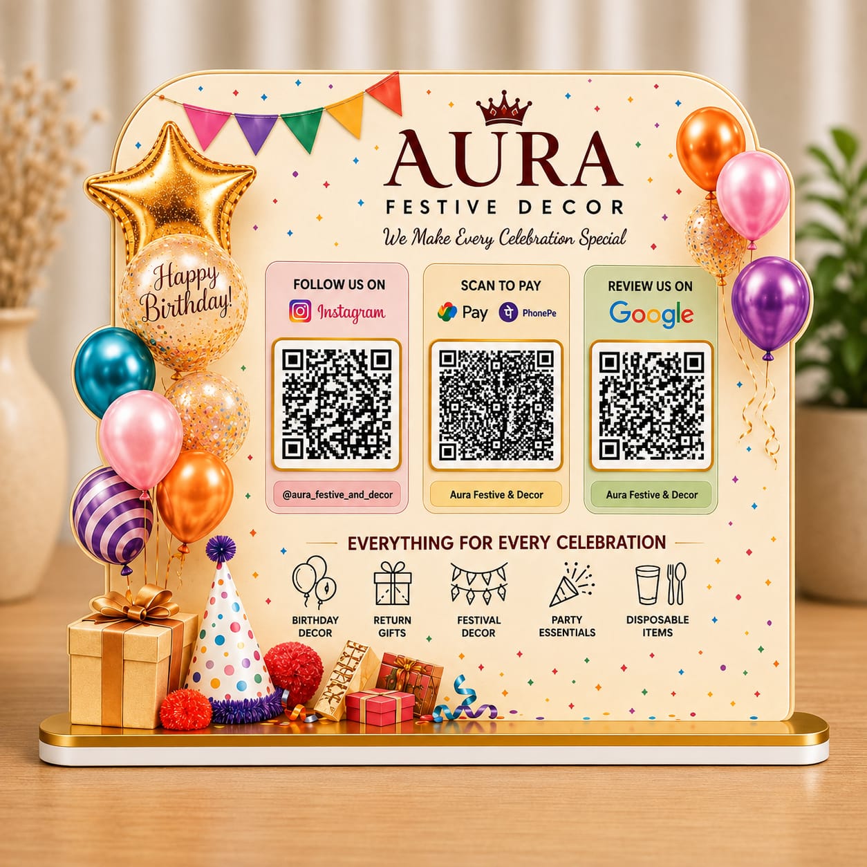 3QR Custom Standee - Event Decor edition