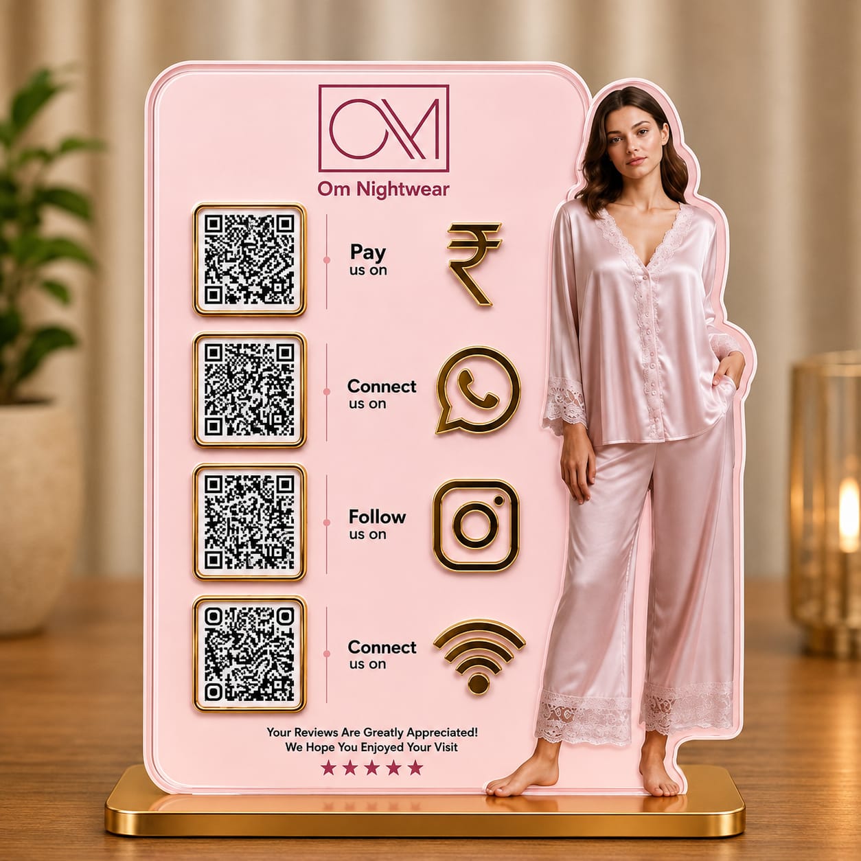 3QR Custom Standee - Clothing edition