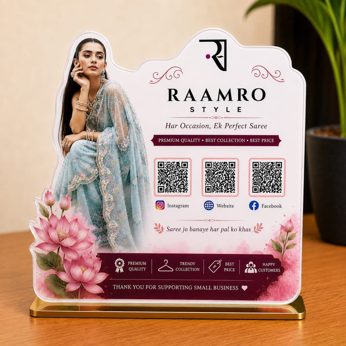 3QR Custom Standee - Clothing edition