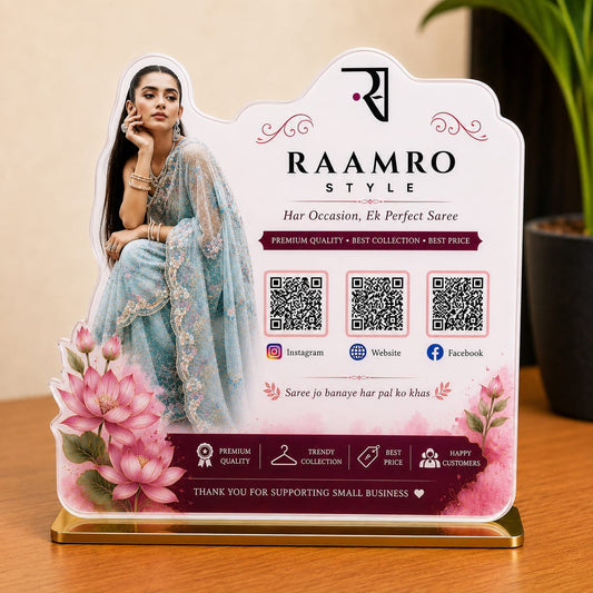 3QR Custom Standee - Clothing edition