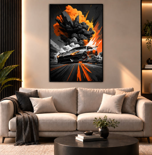 Acrylic Wall Frame | Premium Acrylic Car Wall Frame for Living Room, Bedroom