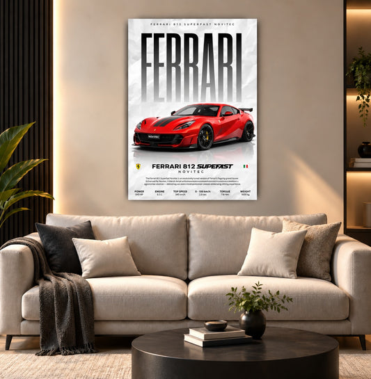 Luxury Car Wall Frame | Premium Acrylic Luxury Wall Frame for Living Room, Bedroom