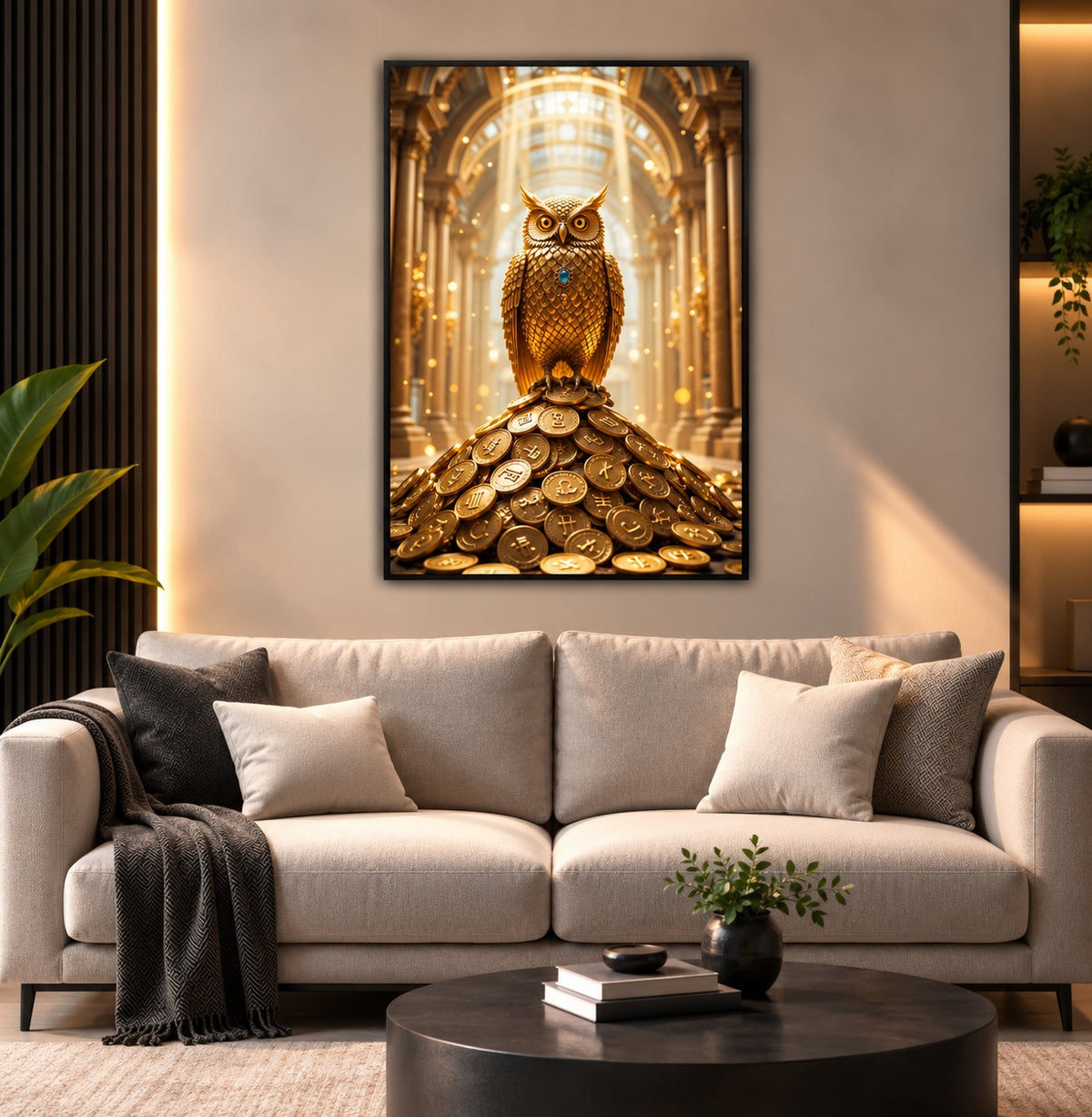 Golden Owl Wall Art