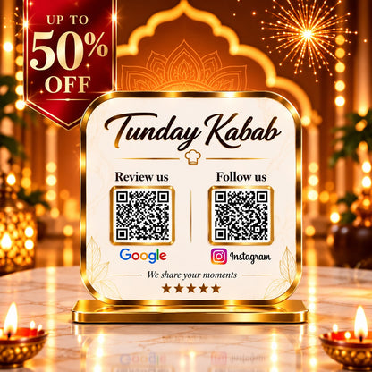 2QR Golden Premium Standee