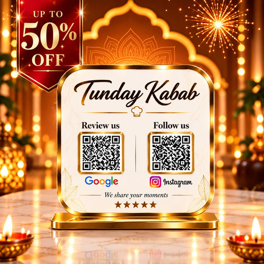 2QR Golden Premium Standee