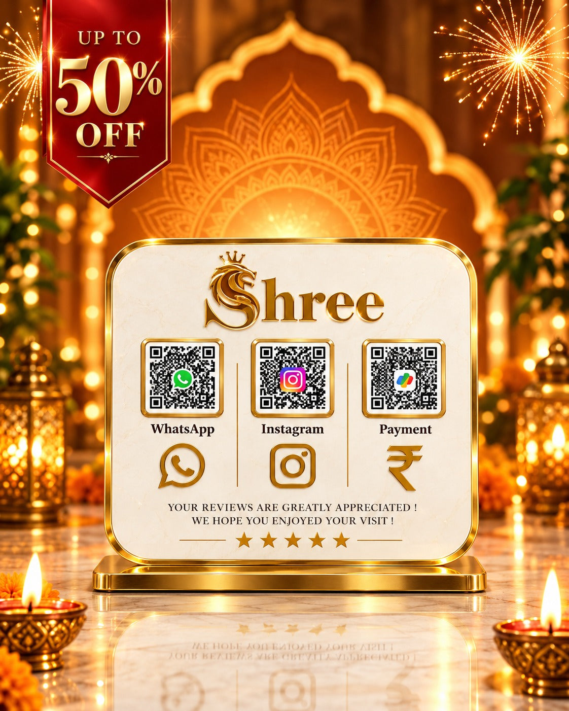 3QR Landscape Standee