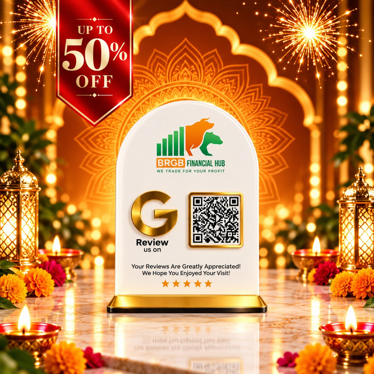 1QR Curved Standee