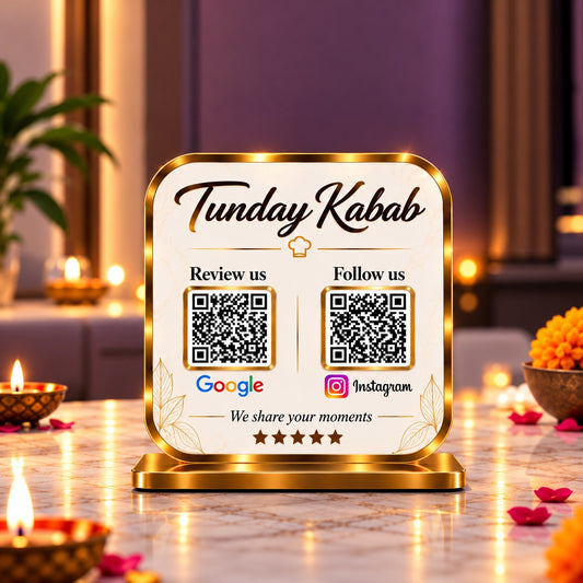 2QR Golden Premium Standee
