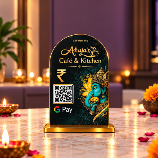 1QR Printed Curved Standee